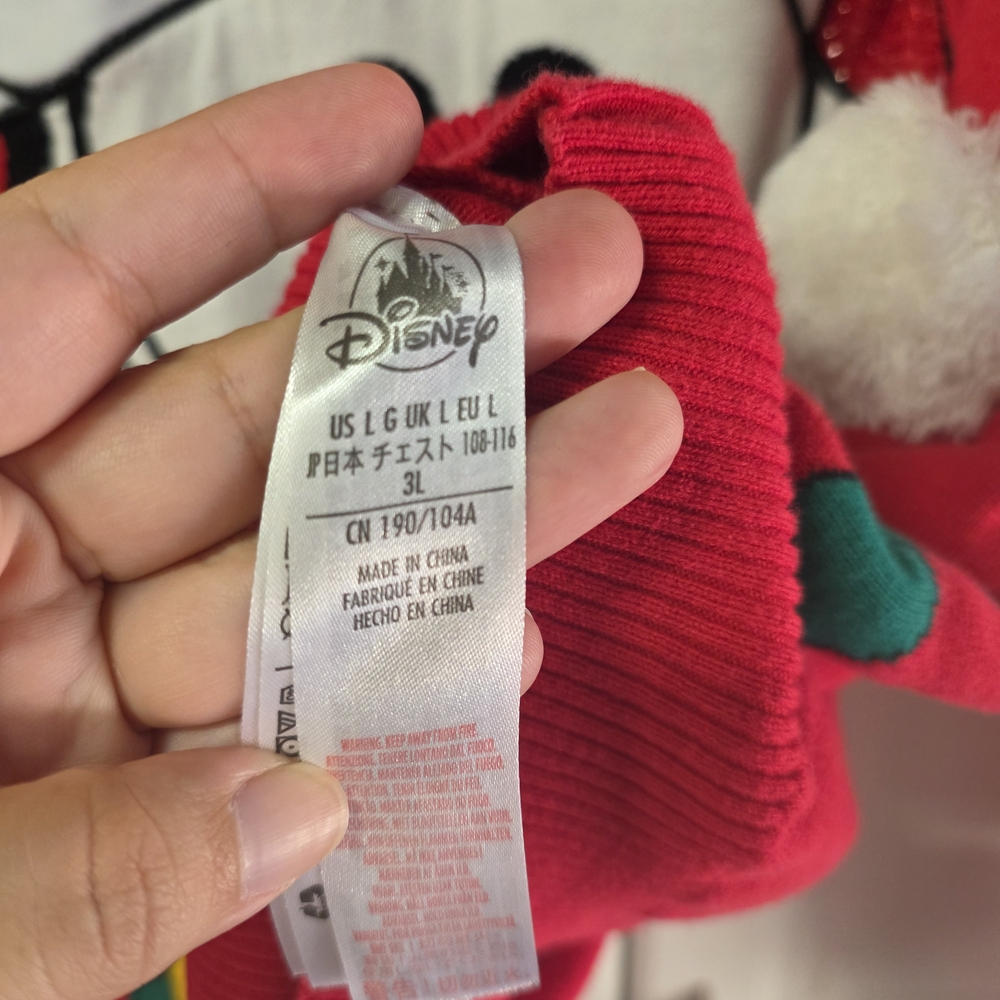 Disney Red Mickey Mouse Holiday Sweater - Picture 2 of 3